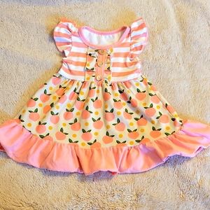 Baby girl boutique peaches n' cream dress 6 mos